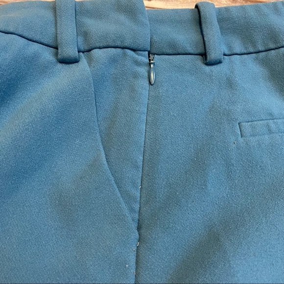 Maje High Rise Slim Fit Chino Knit Shorts Blue Sz 36 Small - Picture 5 of 10